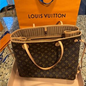 Louis Vuitton Monogram Tote Bag Neverfull- Brown GM